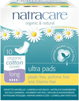 Produktbild von NATRACARE Menstruationsbinden Ultra Long mit Flügeln 10 Stk.