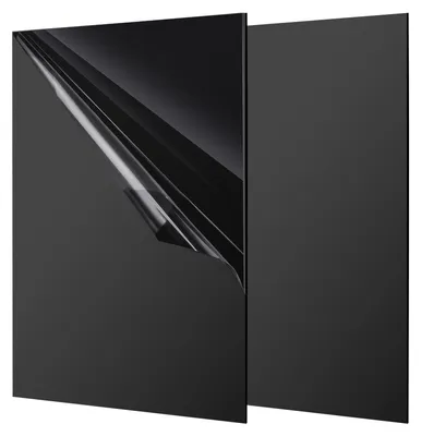 2 A3 Acrylplatten Schwarz, 3 mm, für Projekte & Displays