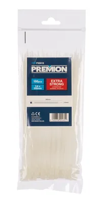 Obrázek produktu pro PREMION PREP00018 - Stahovací pásky bílé 3,6 x 200mm 100ks