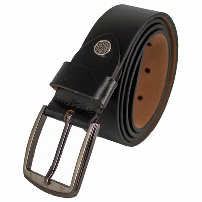 Produktbild von Vollledergürtel aus Büffelleder 35 mm breit Taillenweite 125 cm, Gürtellänge 140 cm Ledergürtel Jeans Anzug Business Echtleder Gürtel Schwarz kürzbar
