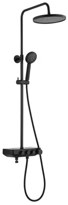 Produktbild von Aqualine FARRAO Duschsäule mit Armatur und Füllhahn, Schwarz matt