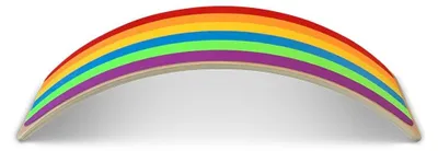 Productafbeelding van Houten Balance Board - Vilt Regenboogkleuren