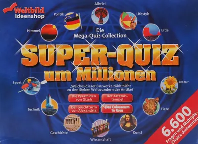 Produktbild von Das Super-Quiz um Millionen mit 6600 Fragen und Antworten