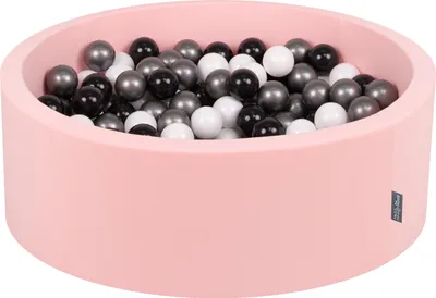 Produktbild von KiddyMoon Bällebad 90x30cm 300 Bälle ∅7cm Rund Bällepool Mit Bunten Bällen Für Babys Und Kinder