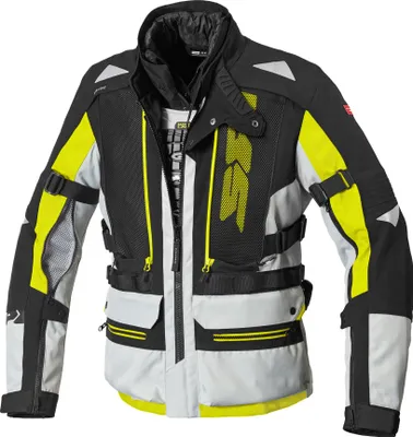 Produktbild von Spidi H2Out Allroad Motorrad Textiljacke, schwarz/grau/gelb, L