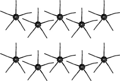 Produktbild von (10 Stück) Seitenbürsten Ersatzteile für Roborock S7 Serie S7 S7+ S7 MAXV Ultra Q7 Max Q7 Max+ S8 Pro Ultra S8 S8+ Q5+ Q5 E2 E3 E4 S4 S5 S6 Roboterstaubsauger Ersatz Zubehör Kit Seitenbürsten Schwarz