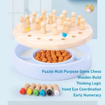 Image de Jeu de mémoire en bois, apprentissage sensoriel, bâtonnet interactif pédagogique pour la maternelle et le préscolaire
