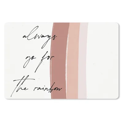Produktbild von MuchoWow® Mauspad Mousepad Regenbogen - Immer auf den Regenbogen zugehen - Zitate - Text 27x18 cm - Mousepads - Maus Mat - Pad - Mausunterlage - Büroartikel - Desk Matten