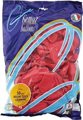 Zdjęcie produktu dla Balony w kształcie serca Godan pastelowe czerwone