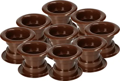 Immagine prodotto di KOTARBAU® Set di 10 griglie di aerazione rotonde in plastica marrone per porte del bagno
