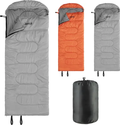 Produktbild von JEMIDI Schlafsack Winter Sommer Outdoor - Für bis zu -5℃ - Deckenschlafsack groß mit Reißverschlüssen - 220x80x10cm - Wasserdichter Winterschlafsack