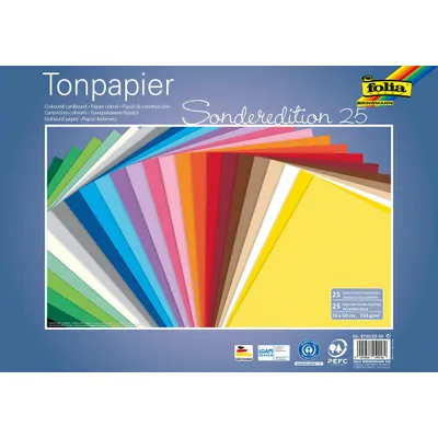 Immagine prodotto di folia 6735/25 99 folia Carta argilla, (L)350 x (A)500 mm, 130 g/m², assortiti