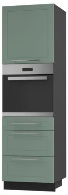 Produktbild von Backofenschrank Kvantum Q-D14/RU/3M Teilauszug 60cm Korpus- & Frontfarbe wählbar,mint matt,schwarz