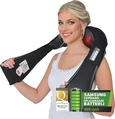 Imagen del producto de Masajeador Shiatsu inalámbrico para cuello, espalda y hombros