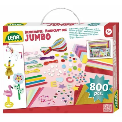 Produktbild von Bastelkoffer Jumbo pink, Faltschachtel