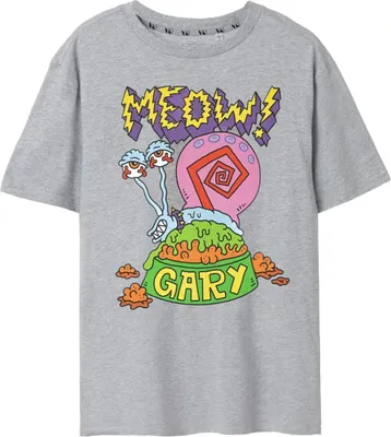 Produktbild von SpongeBob SquarePants - "Meow" T-Shirt für Herren NS7899 (3XL) (Grau)