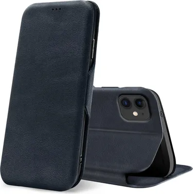 Produktbild von Conie Retro Klapp Tasche für iPhone 11 Kartenfach Hülle Rundumschutz in Blau