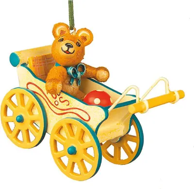 Produktbild von Christbaumschmuck Teddyfahrt (5cm) von Hubrig Volkskunst