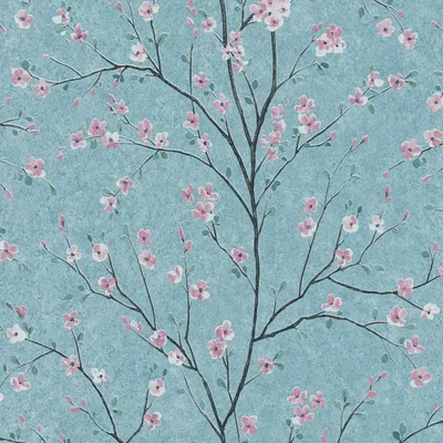 Produktbild von Livingwalls Blumentapete Metropolitan Stories florale Tapete Mio Tokio Vliestapete türkis rosa schwarz grau 10,05 m x 0,53 m