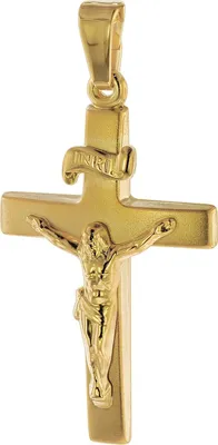 trendor 75551 Anhänger Kruzifix 24 mm Gold 750 / 18 Karat 1