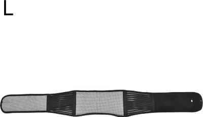 Image de Selbstheizungsmagnettherapie Taillengürtel Rückenschneidholzstütze atmungsaktive Unisex (Schwarz L)