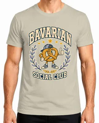 Productafbeelding van Beiers Sociaal Genootschap, Brezel, , traditioneel kledingstuk, leren broek, heren T-shirt, naturel, maat M