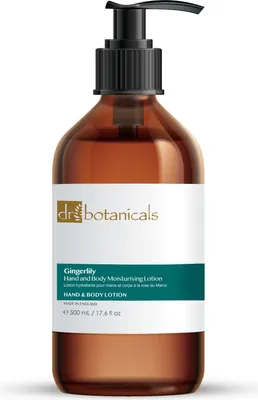 Produktbild von Dr Botanicals Gingerlily nawilżający balsam do rąk i ciała, 500 ml