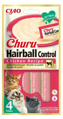 Produktbild von Inaba Cat Churu Haarball Hühnchen 4X14G (Eu676)