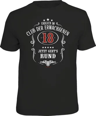 Produktbild von T-Shirt mit '18 Jahre' Motiv, 100% Baumwolle, Größe M, Standard 100