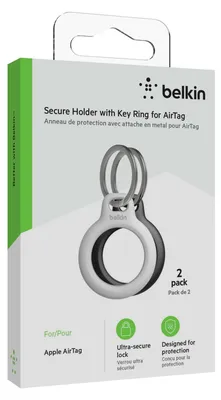 Obrázek produktu pro Belkin - Pouzdro pro Airtag - černé (balení po 2 kusech) - pro Apple AirTag