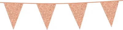 Produktbild von Glitzer Wimpelkette roségold 6m