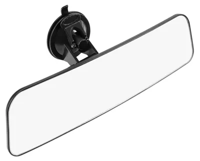 Image de Miroir de recul universel pour voiture, intérieur, panoramique, grand angle, à ventouse, blanc, 32x8 cm