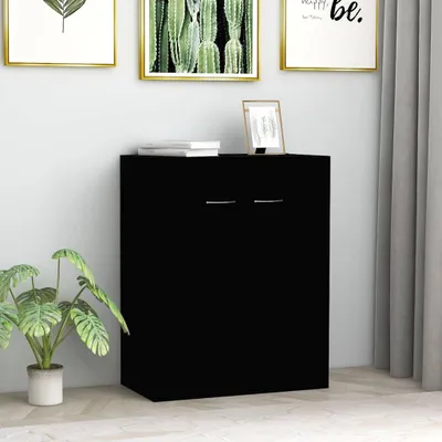 Produktbild von vidaXL Sideboard Schwarz 60x30x75 cm Holzwerkstoff