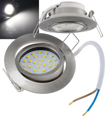 Produktbild von LED-Einbauleuchte Flat-32 neutralweiß 80x32mm 5W 590lm Edelstahl gebürstet