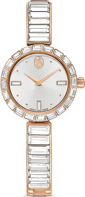 Image de Swarovski Matrix Bangle Uhr, Schweizer Produktion, Kristallarmband, Roséfarben, Roségoldfarbenes Finish MATRIX BANGLE:MB PRO/WHT/PRO 5677484 9009656774847