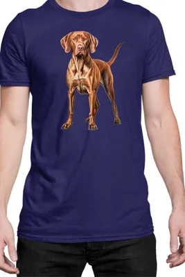 Produktbild von Herren T-Shirt Dogs Breeds Vizsla Dog Breed 006, Man S / Dunkelblau