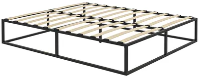 Immagine prodotto di Struttura Letto Matrimoniale 190x160x35 cm con Doghe in Compensato e Contenitore Inferiore Nero
