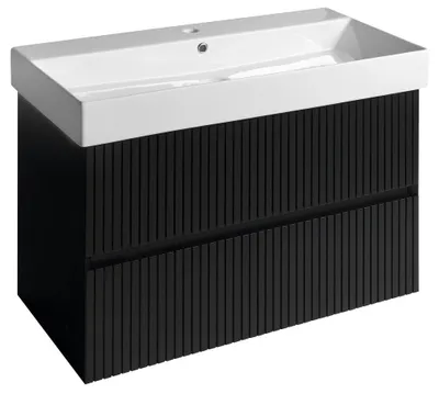 Image de Meuble bas Sapho FILENA 82 x 51,5 x 43 cm, noir mat