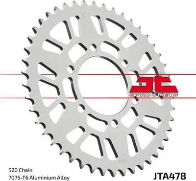 Obrázek produktu pro JT SPROCKETS Hliníkové ultralehké řetězové kolo 478-520