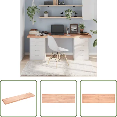 Obrázek produktu pro The Living Store Stolová deska světle hnědá 180x50x(2-6)cm dubový masiv ošetřený dřevem
