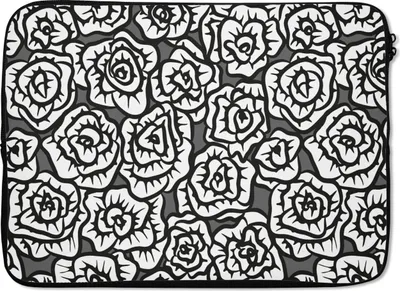 Produktbild von MuchoWow® Laptop Hülle 13 Zoll Mädchen - Rosen - Schnittmuster - Mädchen - Kinder - Baby Laptoptasche - Laptophülle - Sleeve - Rundumschutz
