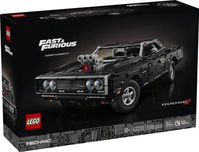 Produktbild von LEGO Technic Fast and Furious Dodge Charger R/T Auto - Modellbau Auto für Erwachsene - Sammlerset mit V8 Motor und Federung - Nostalgisches Geschenk für Filmfans - 42231