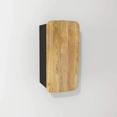 Produktbild von Hängehalbhochschrank mit Wäschekorb Devo Oval BxHxT 34x67x33 cm diamantgrau/Eiche/schwarz