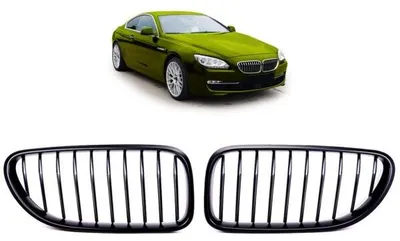 Zdjęcie produktu dla Zestaw osłony chłodnicy pasujący do BMW serii 6 (F12, F13), w kolorze czarnym matowym, również do modeli M i M6