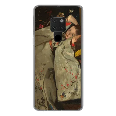 Produktbild von MuchoWow® Handyhülle Schutzhülle Hülle für Huawei P40 Lite Mädchen im weißen Kimono - Gemälde von George Hendrik Breitner Silikon Softcase Handy Hülle - Handy