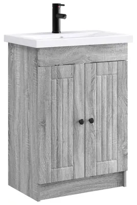 Immagine prodotto di Set di mobili da bagno vidaXL grigio Sonoma 78,5 x 37,5 x 81 cm