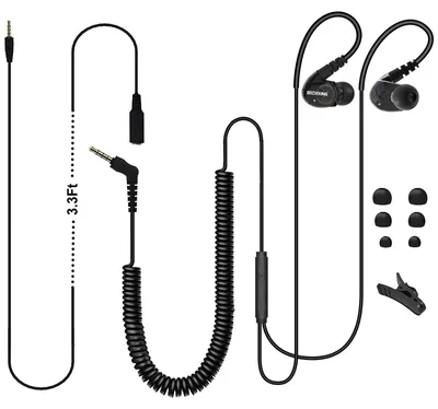 Produktbild von Lange Kabel In-Ear Ohrhörer TV 480 cm Kabel Bass Stereo für PC Schwarz