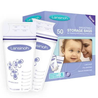 Image de LANSINOH Pochettes d'allaitement 50 pièces