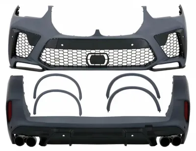 Productafbeelding van Bodykit voor BMW X5 G05 (2018-2022) met X5M-uitstraling, inclusief wielkasten en uitlaatuiteinden.