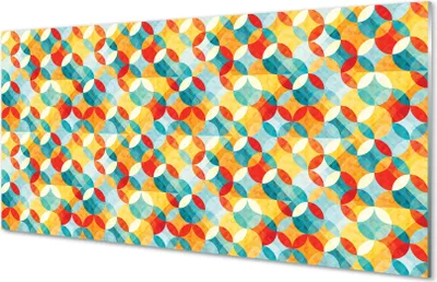 Produktbild von Glasbilder 100x50 Wandkunst bunte Muster